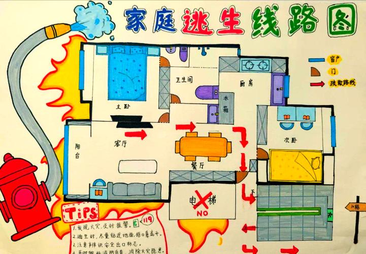 火灾逃生路线规划（火灾逃生路线描述）