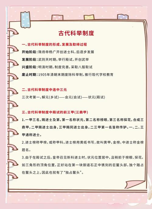 中国古代科举制度常识（中国古代科举制度常识有哪些）