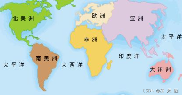 世界五大洲地理特征与国家（世界五大洲地图分布）